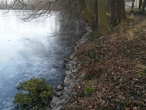 Ufersicherung mit Wasserbausteinen