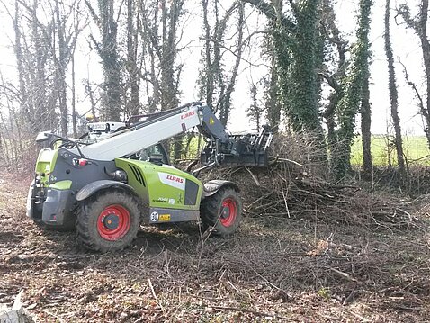 Einsatz von schwerer Technik